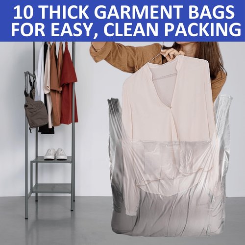 Moving Bags Heavy Duty Extra Large, 66 Gallon Large College Moving Bags with Handles, Waterproof Storage Packing for Home Dorm, Set of 2
