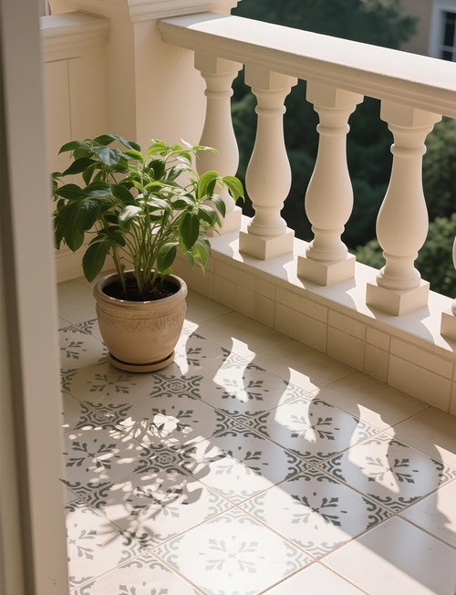 Velluppa Large Wall Stencils for Painting, Reusable Tile Stencils 12"x12" for Painting Floors, Patio (W3)