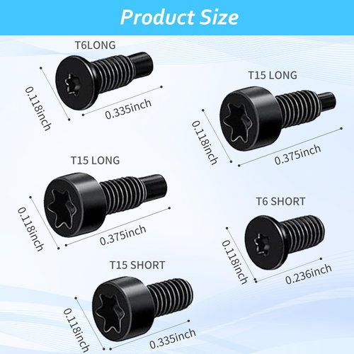 RingDoorbell Screws Replacement, Blue Double-Ended T6 T15 Screwdriver with 20Pcs/5Set Doorbell Security Screws for Camera Video Doorbell Replacement Kits Compatible with All R/ing Doorbells