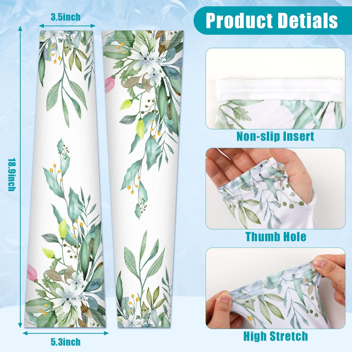 Bebila Gardening Sleeves for Women Farm UV Sun Protection Anti-Scratch Cooling Sleeves with Thumb Hole Arms Cover Outdoors (white)