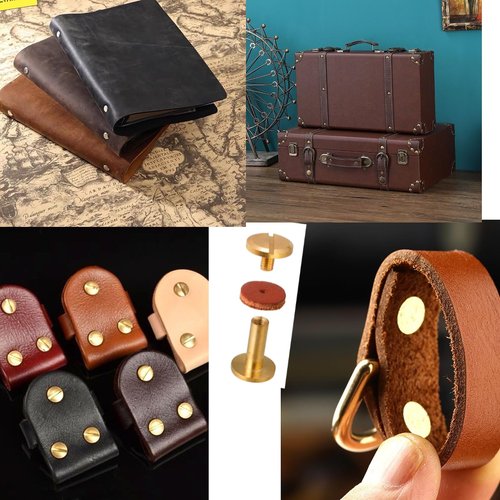 12Pcs Suspender Fastener Kit, Attachment Accessories for Suspender Bag and Occidental Leather Tool Vest