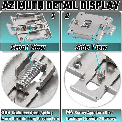 Din Rail Mounting Clip Kit - 35mm Din Rail Clamp, Safe Mounting Bracket for Solid State Relays
