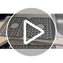 AWOKE Silicone Sink Protectors 12.25 x 11.5 Inch 2-Pack for Kitchen Sink with Center Drain Hole, Anti-Slip, Dishwasher Safe, Gray
