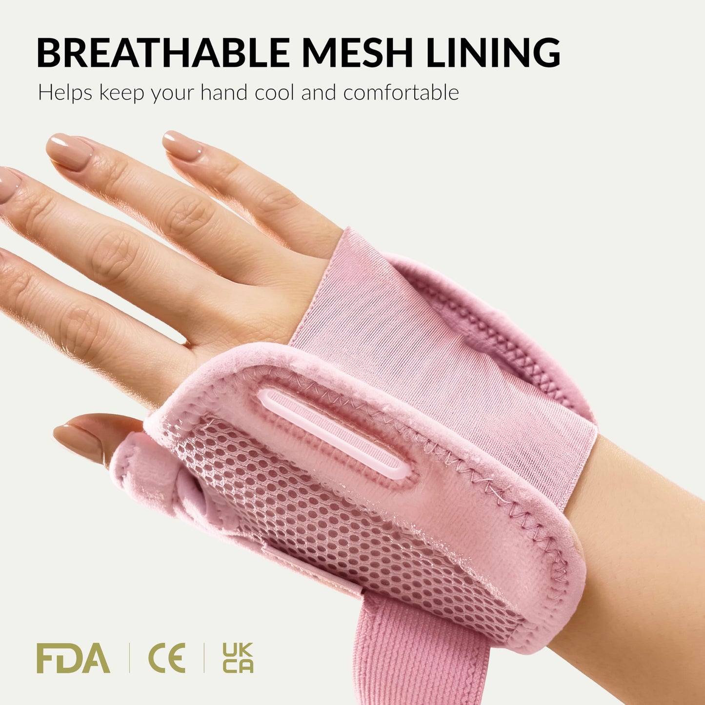 BraceUP Thumb Splint Brace Right Left Hand Women and Men, Spica Splint, CMC Thumb Brace with Thumb Support, for Arthritis, Tendonitis, Carpal Tunnel Pain Relief and Thumb Sprain (Pink)