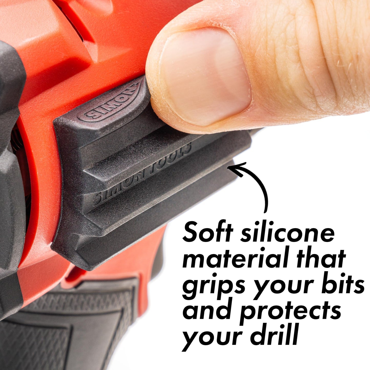 Simon Tools Magnetic Bit Holder for Impact Drivers and Drills - Super Strong Adhesive - Drill Accessory Compatible With Most Drills Brands like Dewalt, Makita, Klein, Bosch and Milwaukee Bit Holder