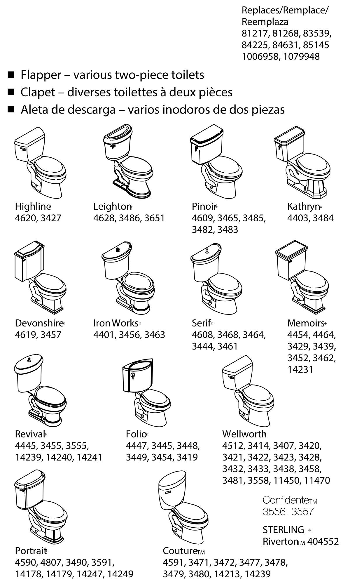 Kohler (BLUE PART GP85160 FLAPPER WITH FLOAT), 2, 2 In.
