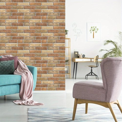 3D Wall Panels Peel and Stick,3DWall Paneling,11.8x11.8in,Easy Install Faux Brick & Stone Decorative Wallpaper(20pcs-Covers 19 sq ft)