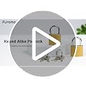 Puroma 2-Key Padlocks 32mm with 6 Keys - Luggage, Locker & School Lock