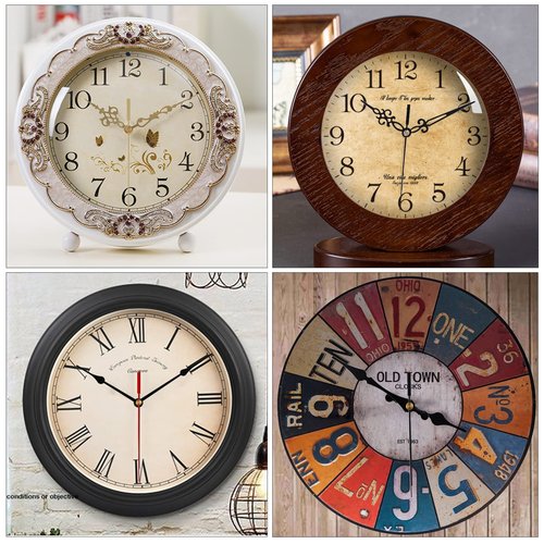 EMOON 6 Pieces Clock Mechanism Replacement Kit with 9 Pack Clock Hands, Silent Sweep Clock Motor Kit Battery Operated for Clock Repair DIY Replacement, Custom Clock
