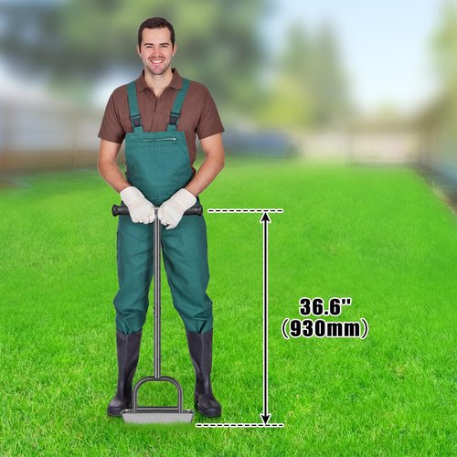 Lifeswell Lawn Coring Aerator Tool, Stainless Steel 4-Core Manual Plug Aerator for Yard & Lawn Aeration, Durable Aeration Tool with Soft Rubber Grip for Compacted Soil & Grass Care