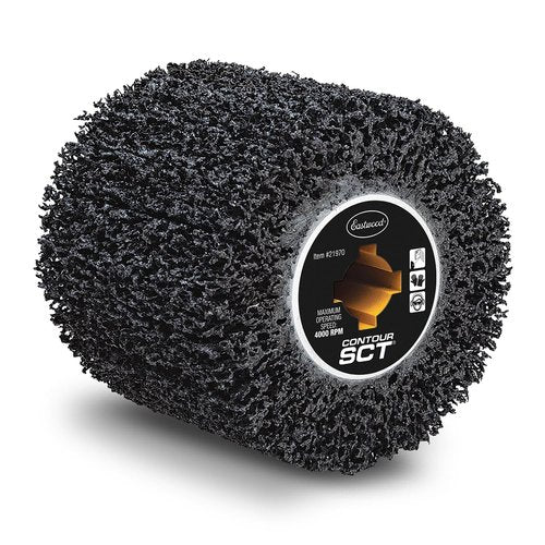 Eastwood Contour SCT 40 Grit Abrasive Drum Paint Stripper | Surface Conditioning Tool 4.5" Drum | Heavy Duty Rust Remover Abrasive Wire Wheel Polisher | Paint Removal Wire Brush Buffing Wheel | 4-Pack
