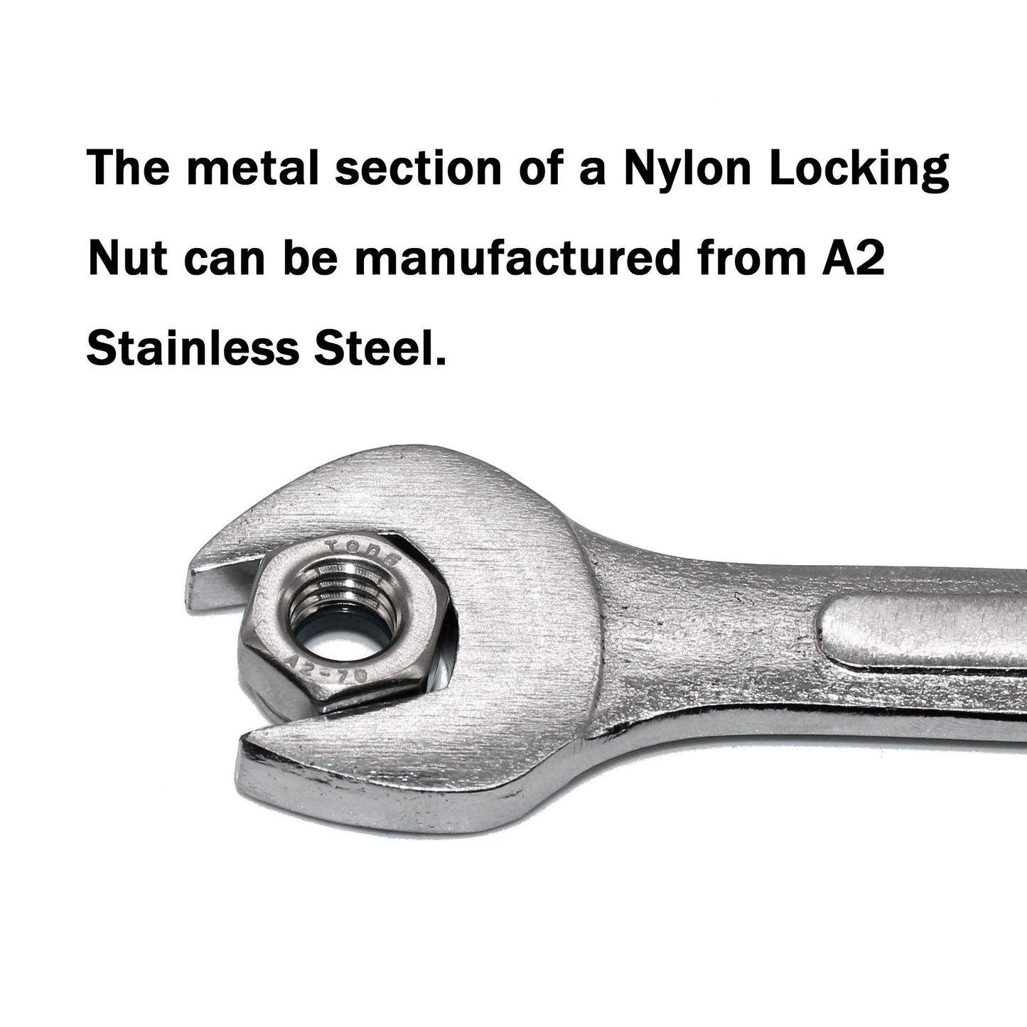 Quantity 50Pcs 1/4-20 Nylon Insert Hex Lock Nuts, 18-8 Stainless Steel /SUS304/, Plain Finish, by Fullerkreg