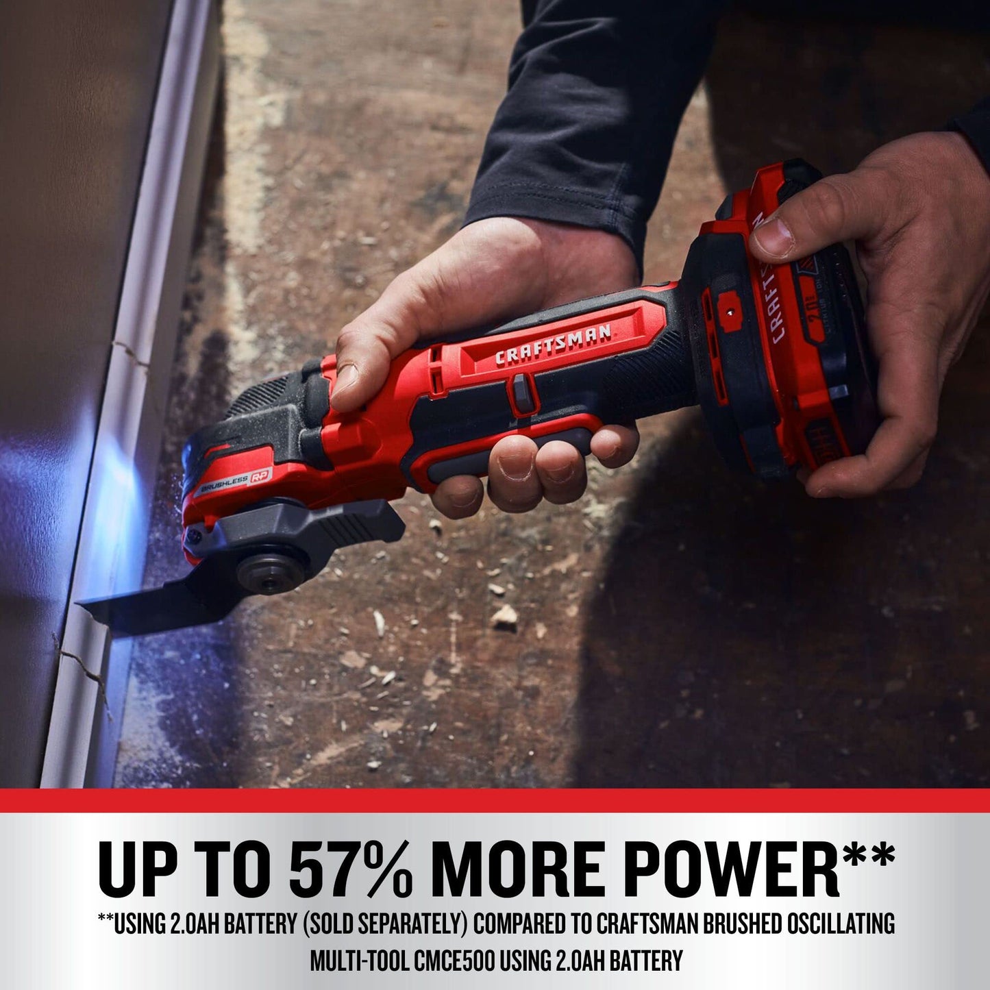 CRAFTSMAN V20 Cordless Oscillating Tool, Multi-Tool, Up to 19,000 OPM, Bare Tool Only (CMCE565B)