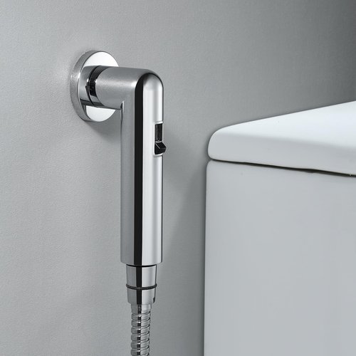Bidet Faucet with Magnetic Fixed Shower Hook,Handheld Bidet Sprayer for Toilet Adjustable Water Pressure,Brass Handheld Sprayer with Hose,Chrome,A