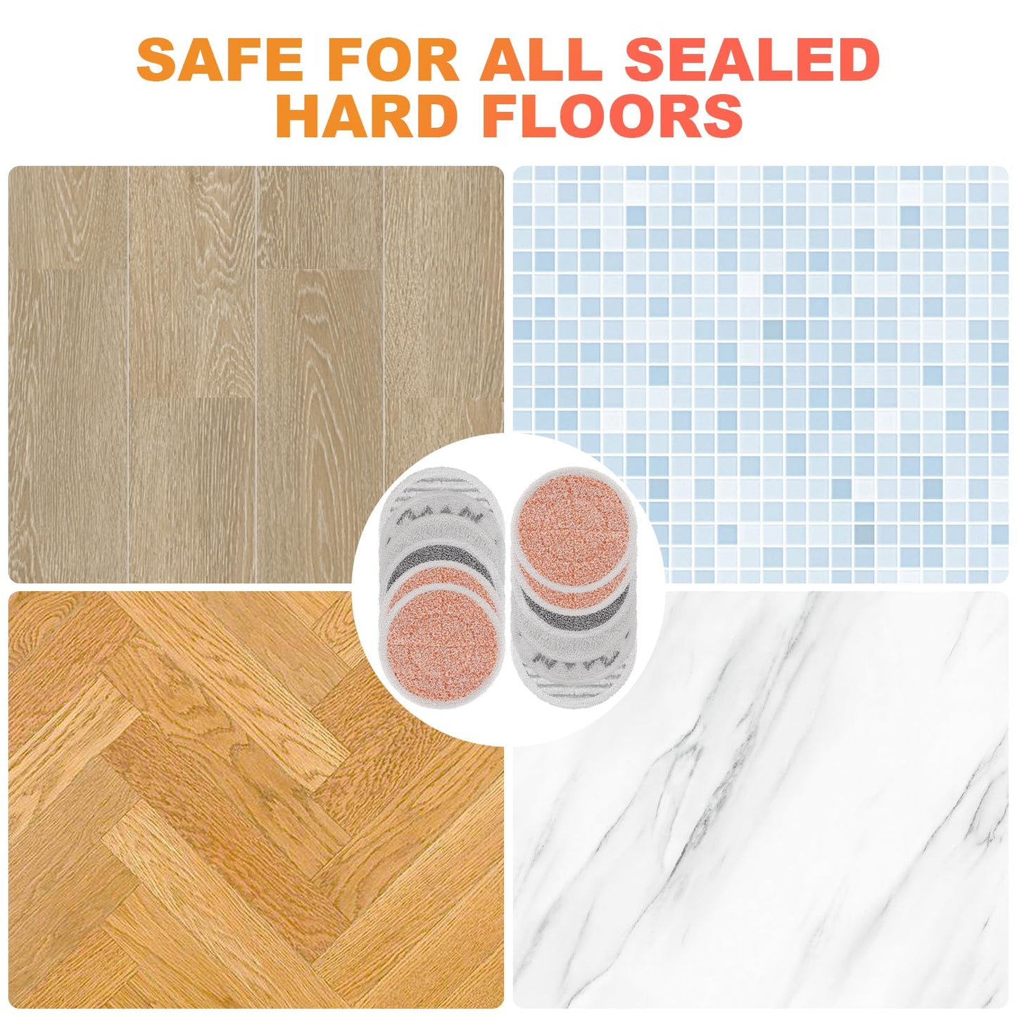 Pads for Shark Steam Scrub Mop: 12 Pack Spin Mop Refills Fit for Shark S7000 S7001 S7000C S7201 S7000AMZ S8201 S8001 Steam and Scrub Pads - Hard Floor Steam Mop Washable Pads S7001TGT