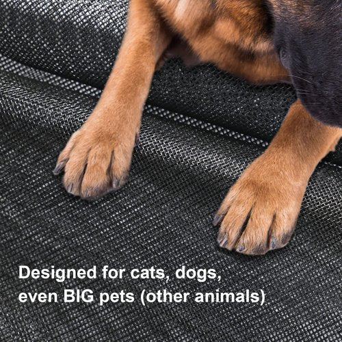 MAGZO Pet Proof Window&Door Screen Replacement Mesh, 48" W x 99" L, Best Vinyl Coated Polyester Dog Cat Resistant Heavy Duty, Net Netting Curtain Wire Roll Repair Kit for Patio/Porch/Sliding, Black