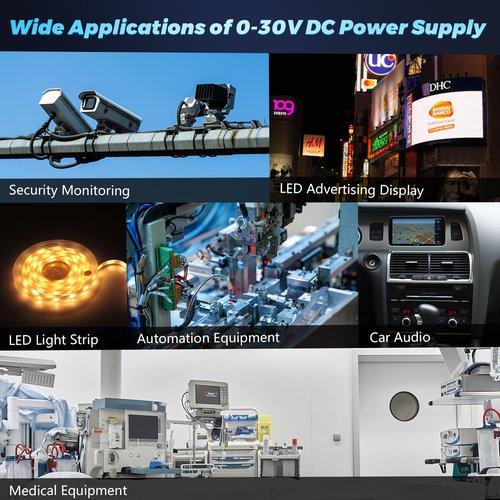 BOSYTRO Upgraded AC to DC Converter 5V 12V 24V 30V DC Power Supply Adjustable 0-30V 0-17A 500W Switching Power Supply for Led Strip, Motor Pump, CCTV, 3D Printer, Lab Computer