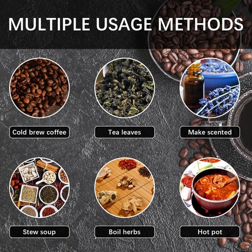 150 Pcs Cold Brew Bags 4x6 inch, No Mess Disposable Cold Brew Coffee Filter Pouches with Drawstring Large Empty Tea Bag for Loose Leaf Tea, Iced Coffee, Herbs, Spice, Home brewing, Hot pot
