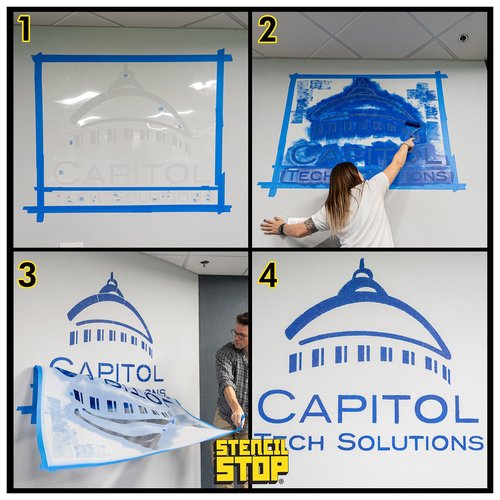 Stencil Stop Personalized Custom Stencils for Spray Painting - Customizable for Logos, Businesses, Images - 14 Mil Mylar Plastic [18 x 18 inches]
