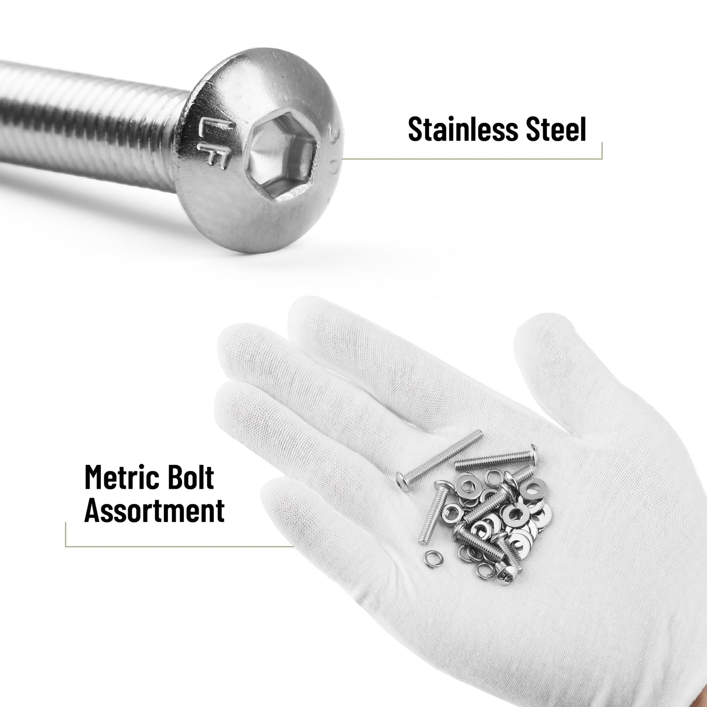 Mr. Pen- Nuts and Bolts Assortment Kit, 370 pcs, Stainless Steel, M4 Screws(7 Sizes 6-30mm) Button Head Socket Cap, M4 Bolts and Nuts Kit with Clear Storage Box