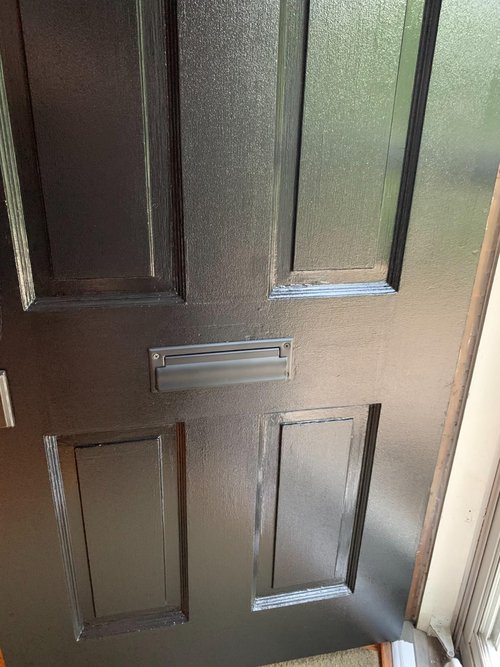 ZAUYX 1 Pack 13inch Matte Black, Solid Brass Heavy Duty Mail Slot with Solid Brass Heavy Duty Inner Frame for Use in Slots for Doors
