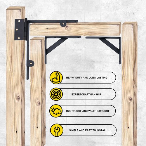 NULTRUMA 2 Set Anti Sag Gate Kit Gate Corner Brace Bracket Heavy Duty No Sag Kit for Wooden Fences, Driveway Gates, Shed Doors, Corral