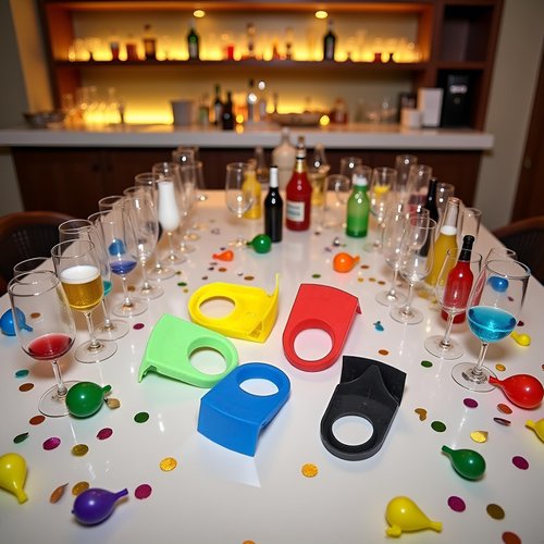 5Pcs Random Colors Beer Snap Plastic Drinking Clips Bottle Buckle Application: Bar Mini Beer Bottle Holder Clips Wine Cocktail Goblet Glass Birthday Wedding Party Holders and Dispensers