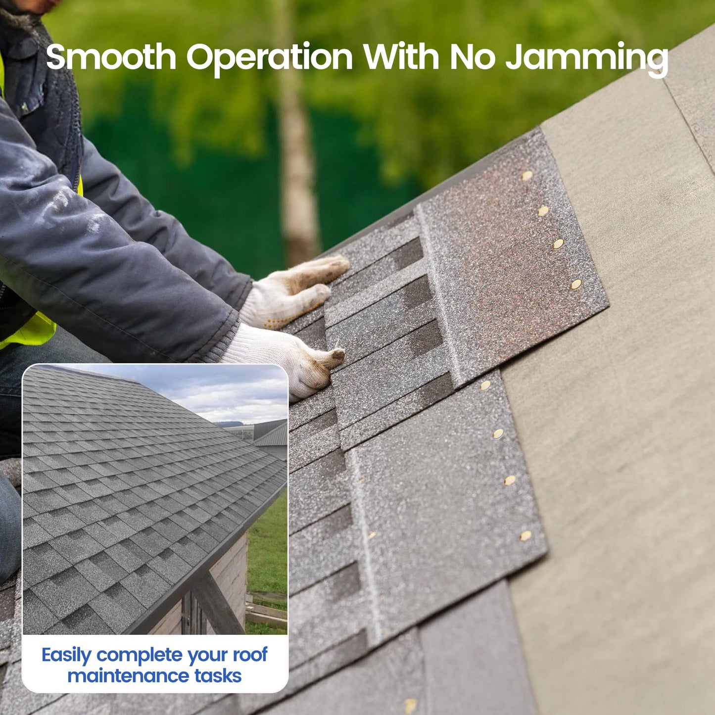 meite Roofing Nails 15 Degree Electro Galvanized Coil Nails 1-1/2-Inch, Rust-Proof Big Head Roofing Nails for Electric or Pneumatic Nailer Gun, Wire-Collated Coil Nails for Lathing Sheathing, 7200PCS
