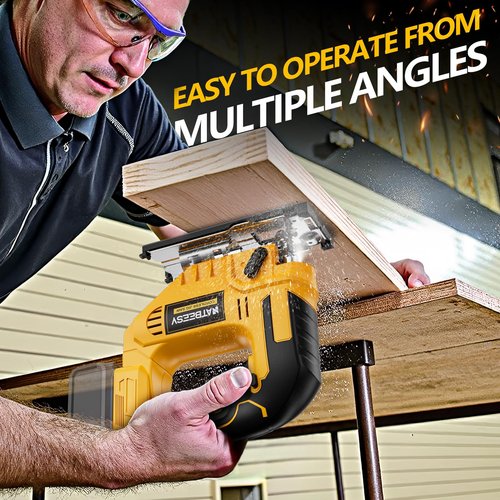 JigSaw for Dewalt 20v Max Battery, Cordless jig saw tool, LED Work Light,45° Beveled Cuts Variable Speed 2900RPM, 3 Orbital Action, with Jigsaw Blades for Straight/Curve/Circle Cutting (NOT Battery)
