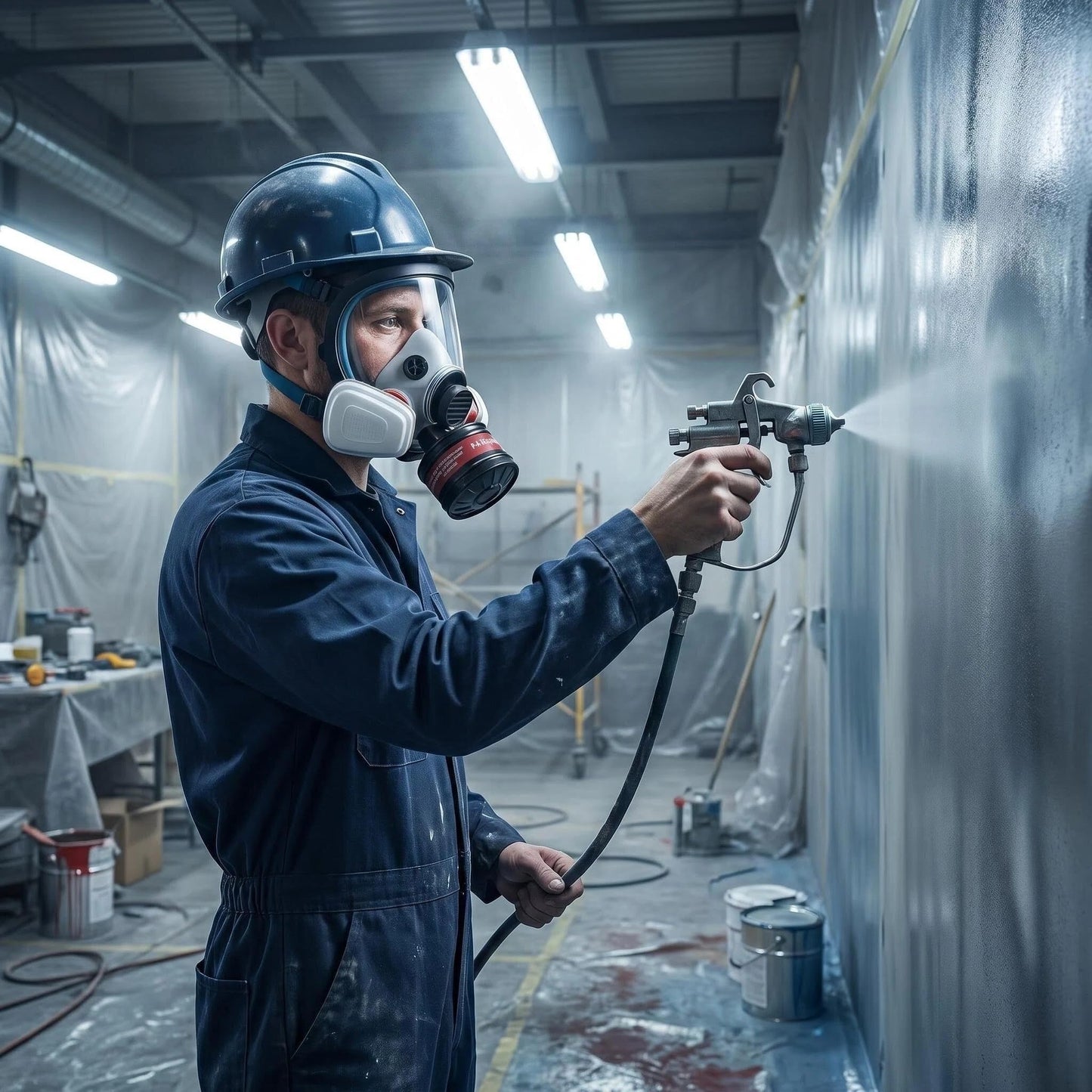 Gas Masks Survival Nuclear and Chemical - Full Face Respirator Gas Mask for Chemical, Spray Paint, Epoxy Resin, Welding, Sanding