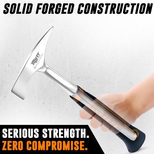 Mutt Tools 14oz Head Weight Welding Chipping Hammer - Professional Slag Hammer for Welders - Forged Steel Impact Tool for Metal Work - Welding Hammer