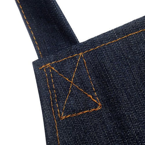 Denim Jean Tool Apron with 4 Pockets Waterproof Adjustable Canvas Lightweight Work Apron Blue