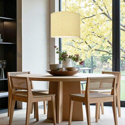 Drum Lamp Shade Gingham pattern seamless Plaid repeat yellow white Design for print Lampshade for Floor Lamps Table Lamps Pendant Light 11"x8.9" Large Lamp Shades Replacement Linen Lampshades