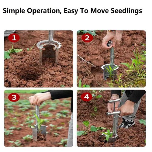 Bulb Planter Tool, 2025 New Gardening Tools Bulb Transplanter, Stainless Steel Seed Planting Tools, Plant and Fruit Tree Seedling Transplanter Hand Digging Garden Tools (1)