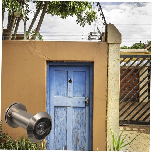 Tofficu Security Door Cat Eye Wide-Angle Door Viewer Black Peep Hole Cover Home Security Accessory