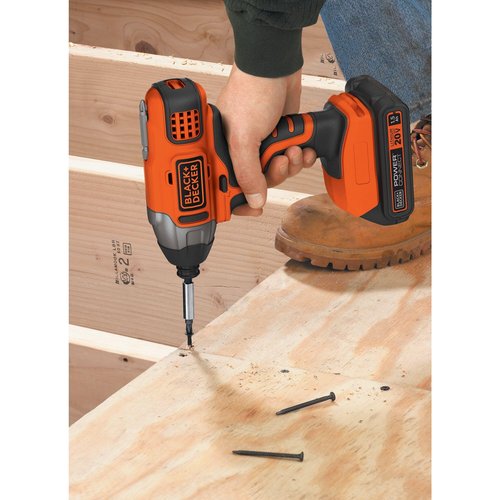 BLACK+DECKER 20V MAX* POWERCONNECT 1/4 in. Cordless Impact Driver Kit (BDCI20C)