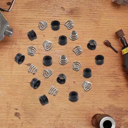 24 Pieces RP4993 Replacement Seats and Springs RP4993 Faucet Repair Seat Spring Kit, Faucet Stem Assembly Replacement Kit for Handle Faucets Repair (Black)