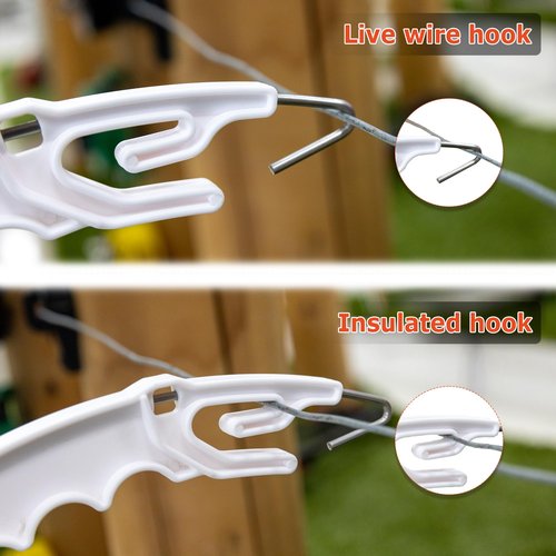 10 Pack Plastic Electric Fence Gate Handle, Insulated Plastic Hook, Suitable for Building Electric Fences