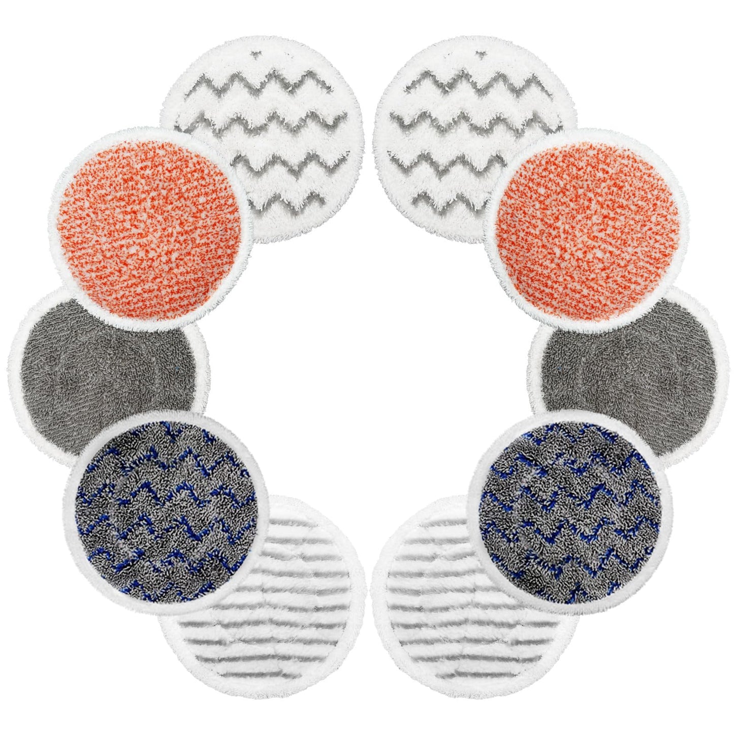 10 Pack S8001 S8201 S7001 S7201 S7005 Steam Mop Replacement Pads For Shark S7000 S7000AMZ S7001TGT S7020 Steam Scrub All-In-One Scrubbing Steam Mop Dirt Grip Soft Scrub Washable Pads. Part XKITP7000