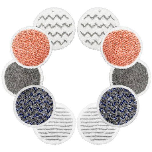 10 Pack S8001 S8201 S7001 S7201 S7005 Steam Mop Replacement Pads For Shark S7000 S7000AMZ S7001TGT S7020 Steam Scrub All-In-One Scrubbing Steam Mop Dirt Grip Soft Scrub Washable Pads. Part XKITP7000