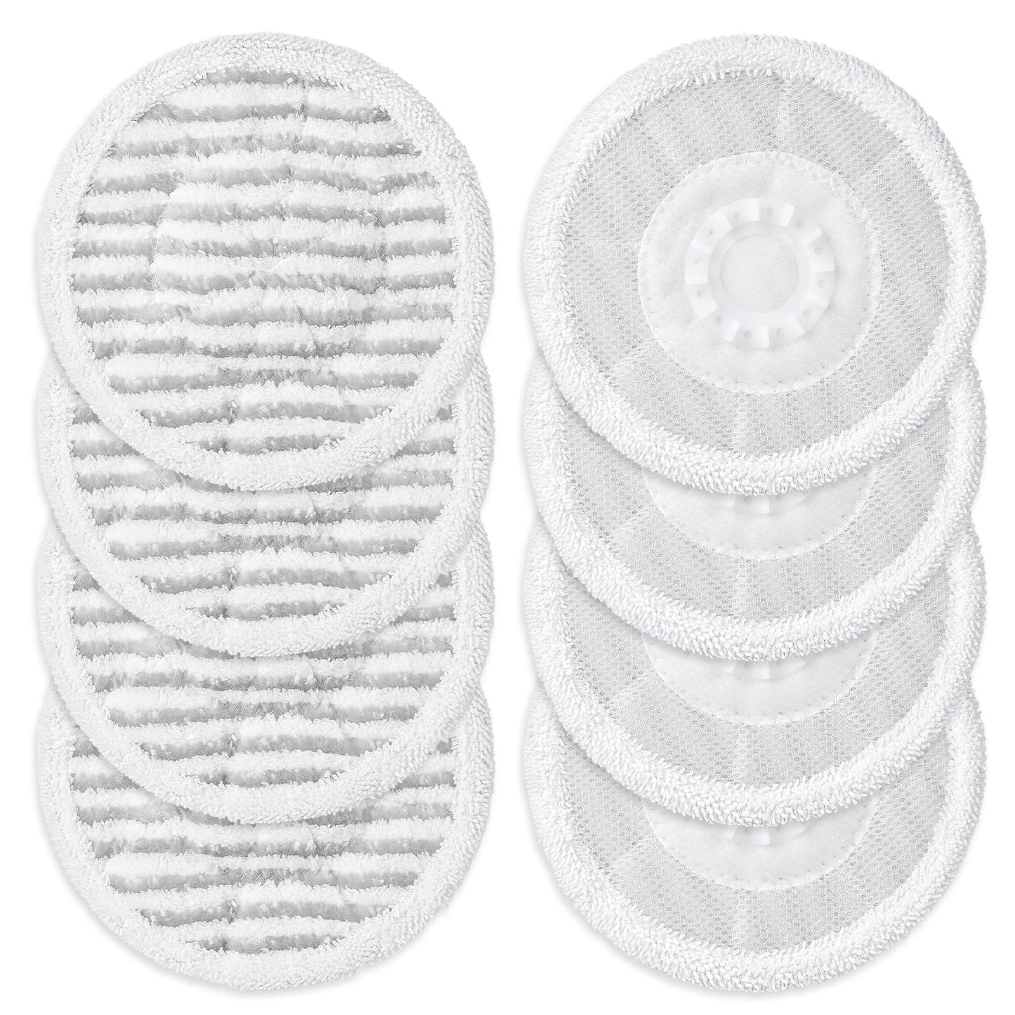 Jikefa 8 Pack Steam Mop Pads Compatible with Shark S8201 S8001 S7001 S7201 S7005 S7000 Series, S7000AMZ S7001TGT– Microfiber Replacement Scrub Pad, All-in-One Reusable Cleaning Refills for Hard Floor