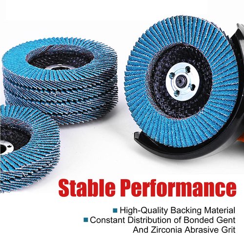 EZARC Flap Discs 40 Grit, 4 1/2 x 7/8-Inch Flap Sanding Disc, Type 29 Zirconia Grinding Wheel for Stainless Steel, Sheet Metal (10 Pack)