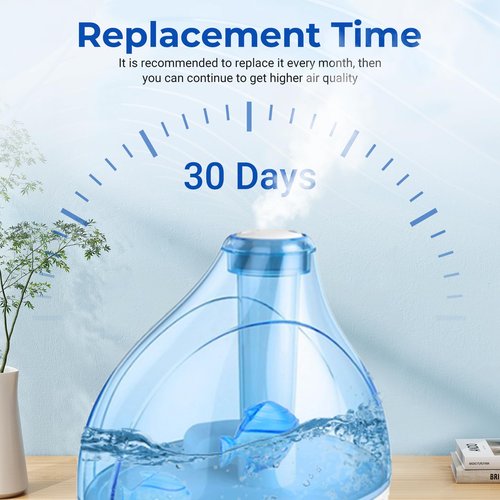 Funmit 6 Pack Universal Humidifier Cleaner Fish Compatible with Almost All Humidifiers and Fish Tanks, Purifies Water, Prevents Hard Water Build-Up, Reduces Scale, Blue