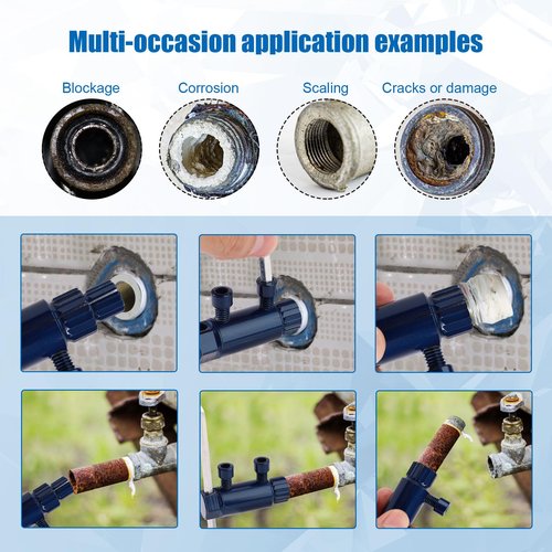 Broken Valve Thread Extractor Tool, Faucet Remover Tool with Water Claw Easy Out Bolt Extractor Kit with Wrench for Pipe Nipple Bolt Broken Tap