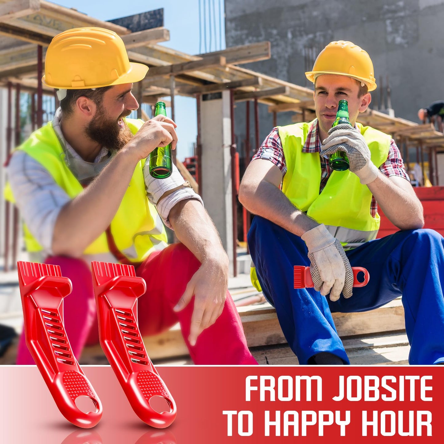 Dunkive 2 Pack Drywall Lift Tools, All Metal Sheetrock Lift with Built in Drywall Rasp & Bottle Opener, Multifunctional Foot Panel Lifter, Sheetrock Kicker for Wall Panels & Door Installation