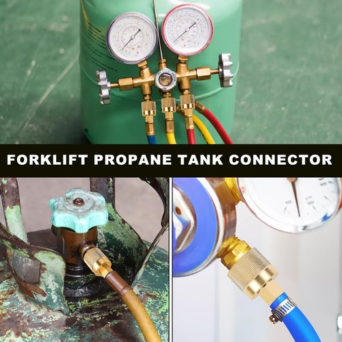 Hromee Forklift Propane Tank Connector RE7141F, Female Quick Install Forklift Fitting Adapter