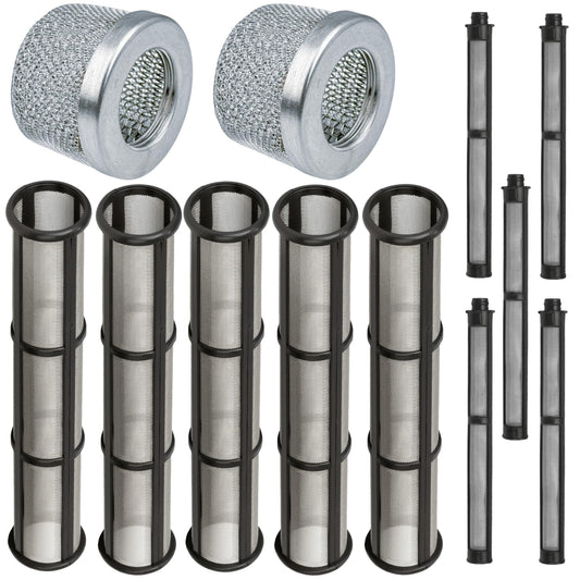Airless Spray Filter Screen Set 244067 181072 287032 Replacement for Graco Paint Sprayer Parts 695 795 1095 1595 3900 5900 7900,Pump Inner Core and Gun Filte