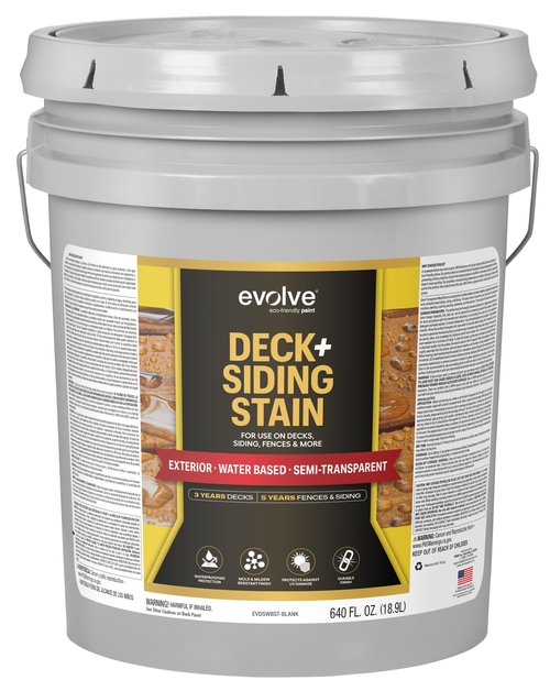 Evolve Wood Stain: Semi-Transparent, UV Protection, for All Wood Surfaces (Honey Gold, 5 Gallon)