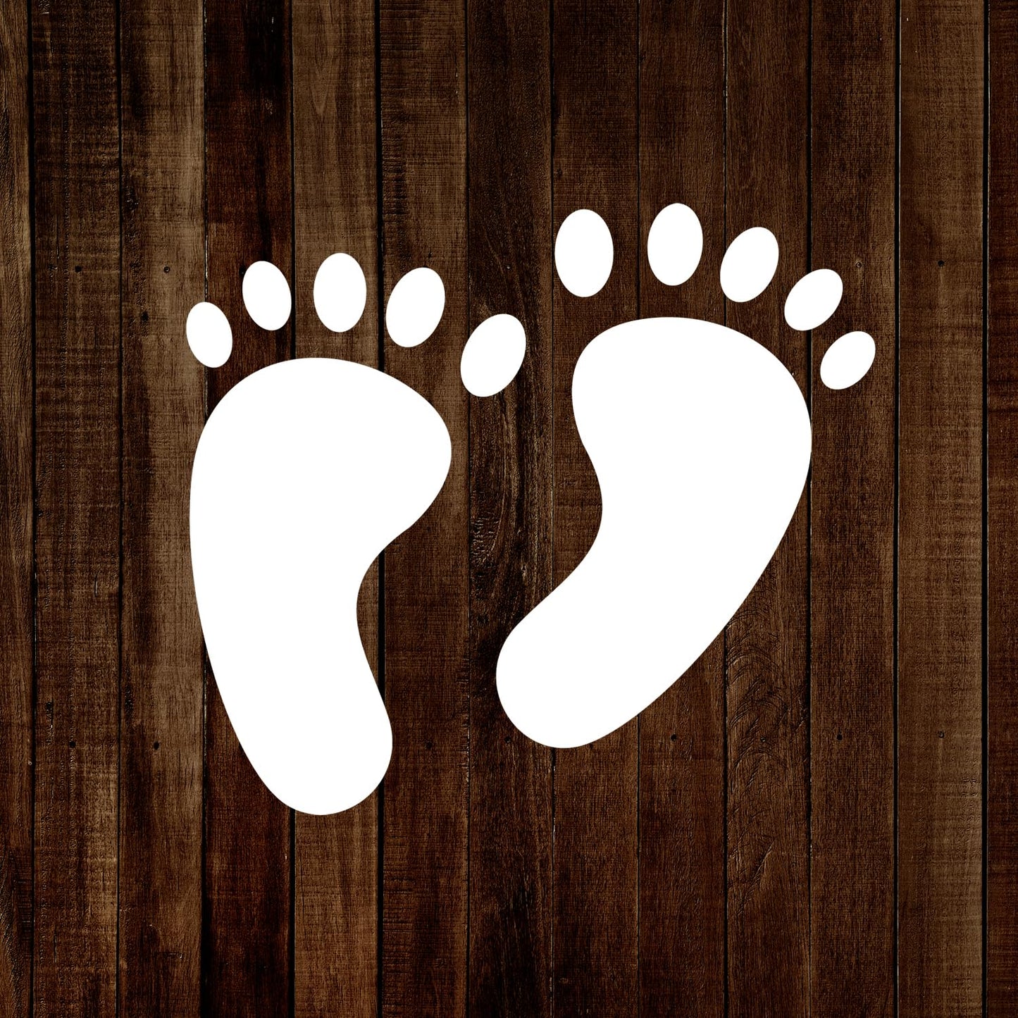 MAGJUCHE Footprint Stencil 12 Inches, Reusable Baby Feet Stencil for Painting DIY Crafts Decor