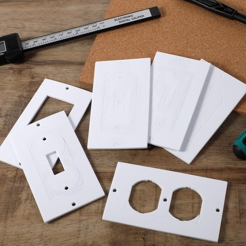 30 Pcs Wall Insulation Outlet Insulators Draft Sealers, Foam Insulation Pads Electrical Outlet Insulations Pads Compatible with Duplex Toggle Rocker Wall Plate Openings EVA Foam Gasket for Walls Light